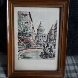 Tableau ancien de Paris signé Franz Herbelot