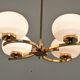 Arlus chandelier with 4 brass lights from the 50s/60s