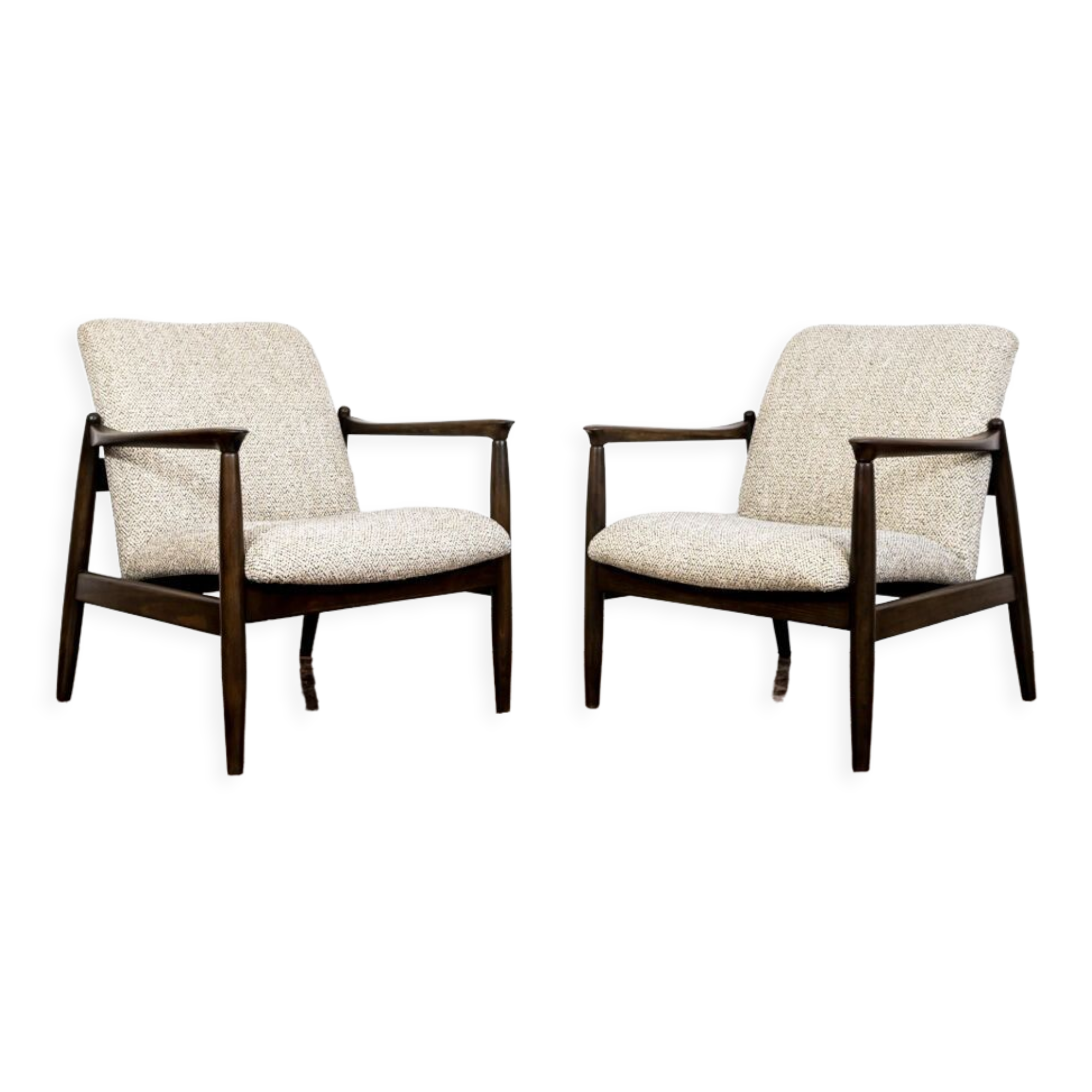 Pair of restored vintage GFM-64 armchairs by Edmund Homa, 1960s