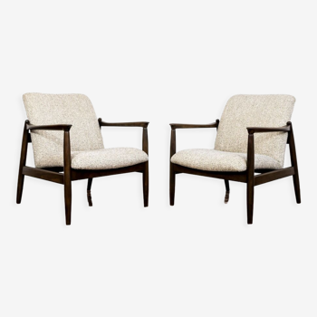 Pair of restored vintage GFM-64 armchairs by Edmund Homa, 1960s