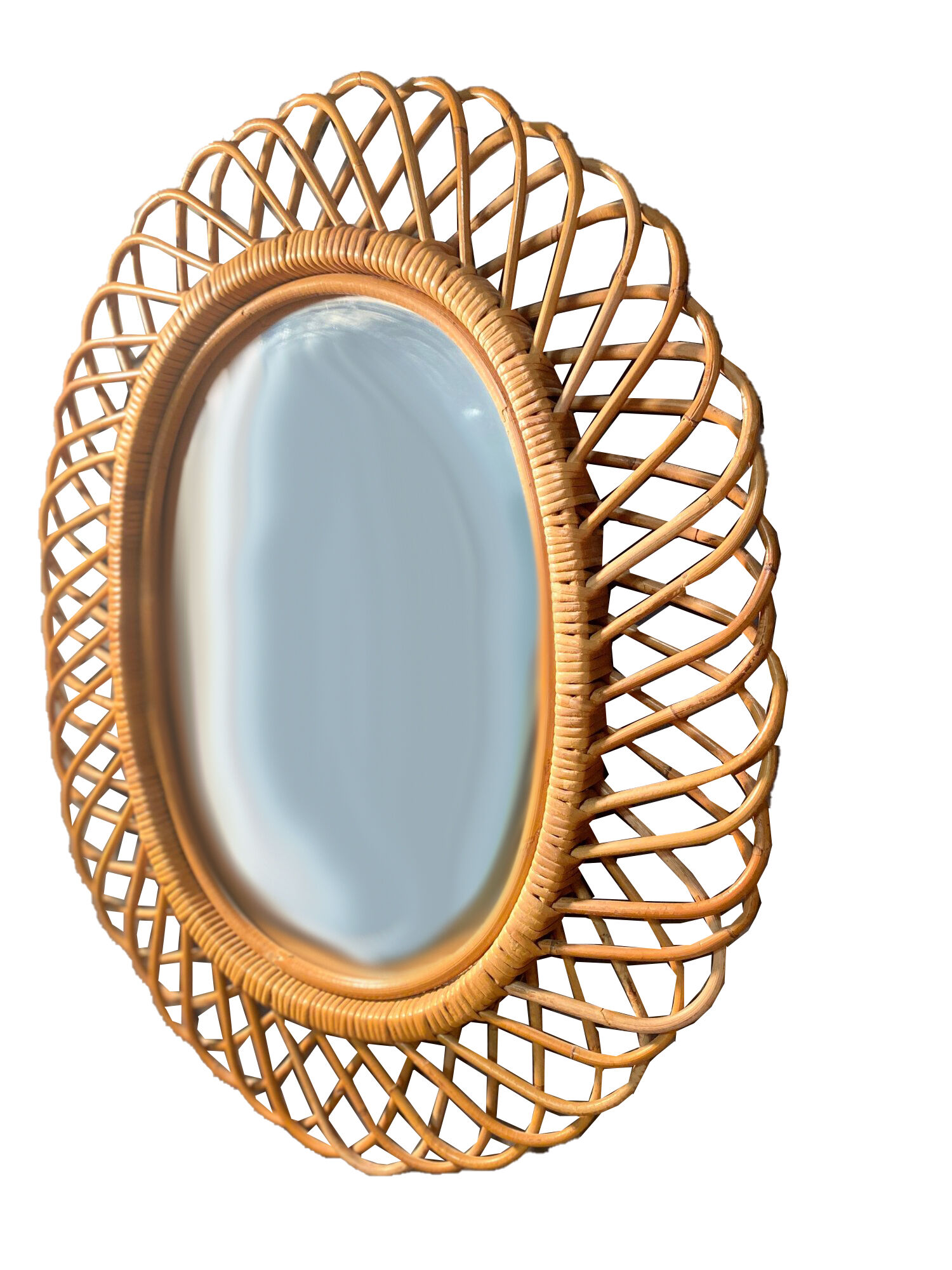 Rattan mirror