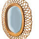 Rattan mirror