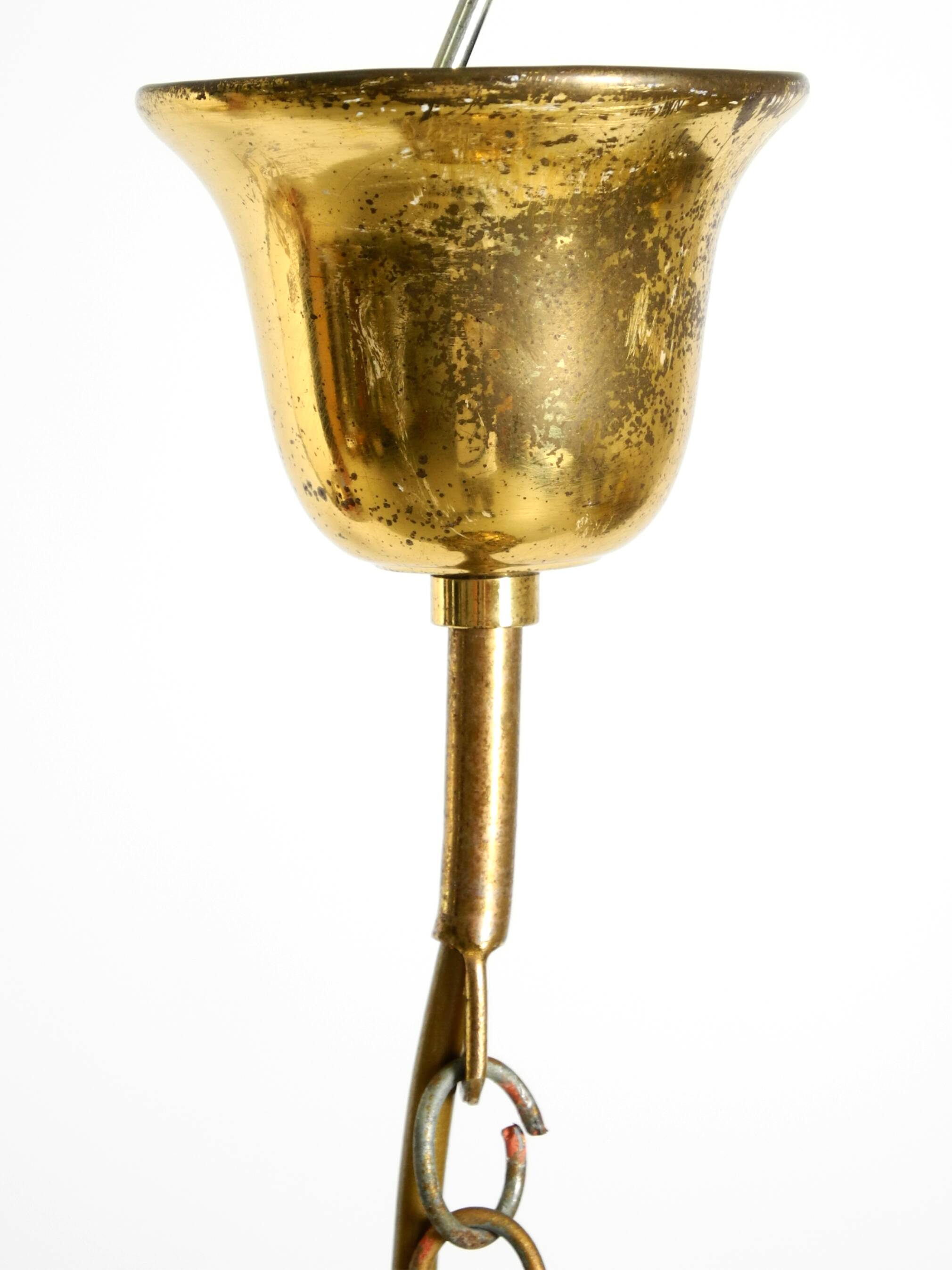 Beautiful floral-style spherical metal ceiling lamp, 1970s Regency design