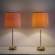 Paire de lampes scandinaves en laiton 1970