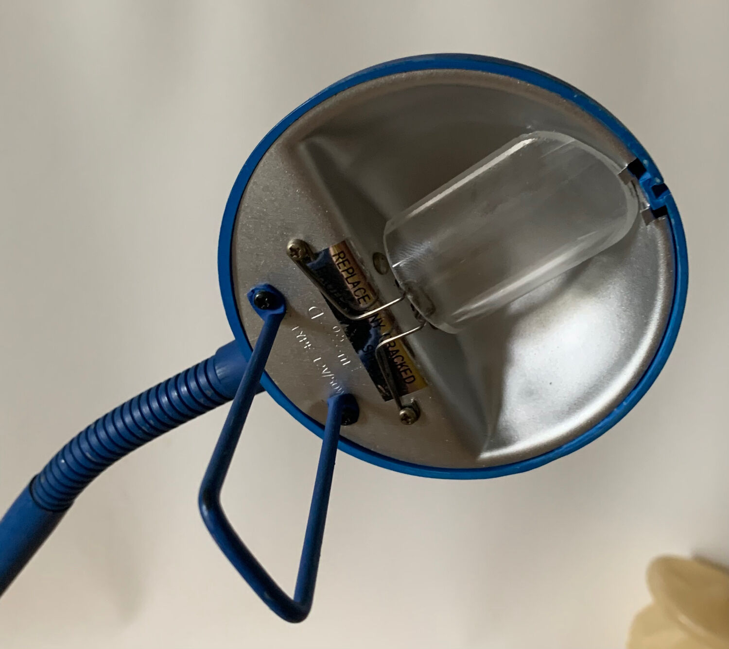 Blue desk lamp