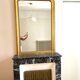 Gilded mirror Louis Philippe 138x98 trumeau fireplace
