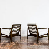 Pair of Restored Beige B-7522 armchairs by Zenon Bączyk, 1960’s