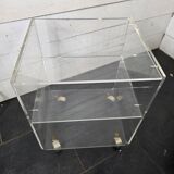 1970s Plexiglas Bedside Table