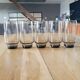 5 verres à eau  vintage en verre fumé
