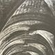 Photograph black and white silver print circa 1970 vaulted church