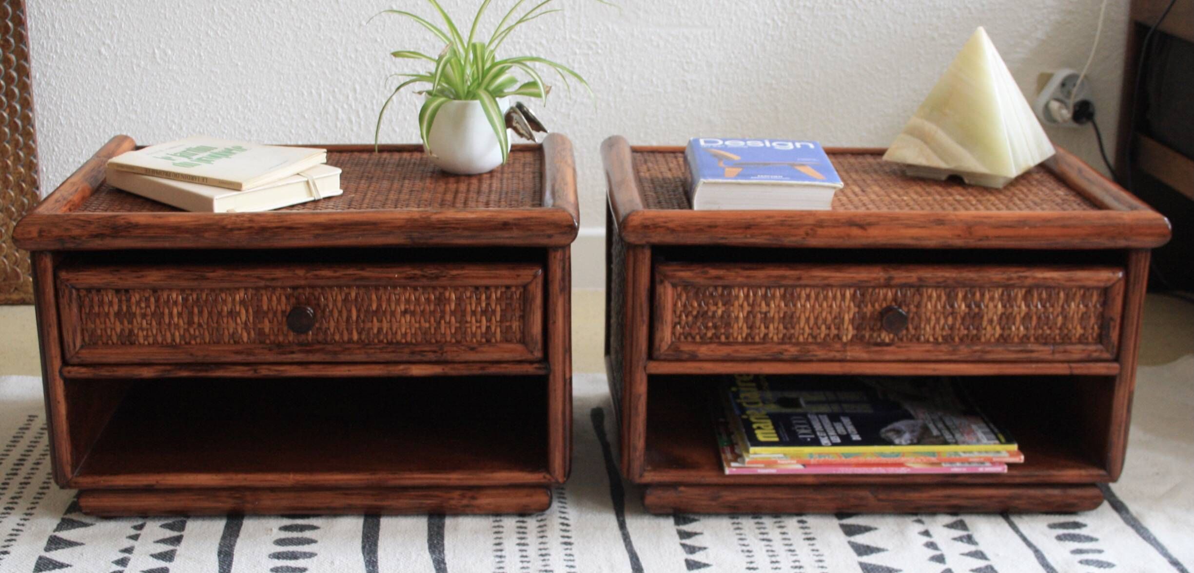 Tables de chevet Maugrion en rotin