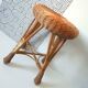 Tabouret en bambou années 50/60