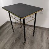 Serving wheels magazine holders black metal golden steel file imitation vintage