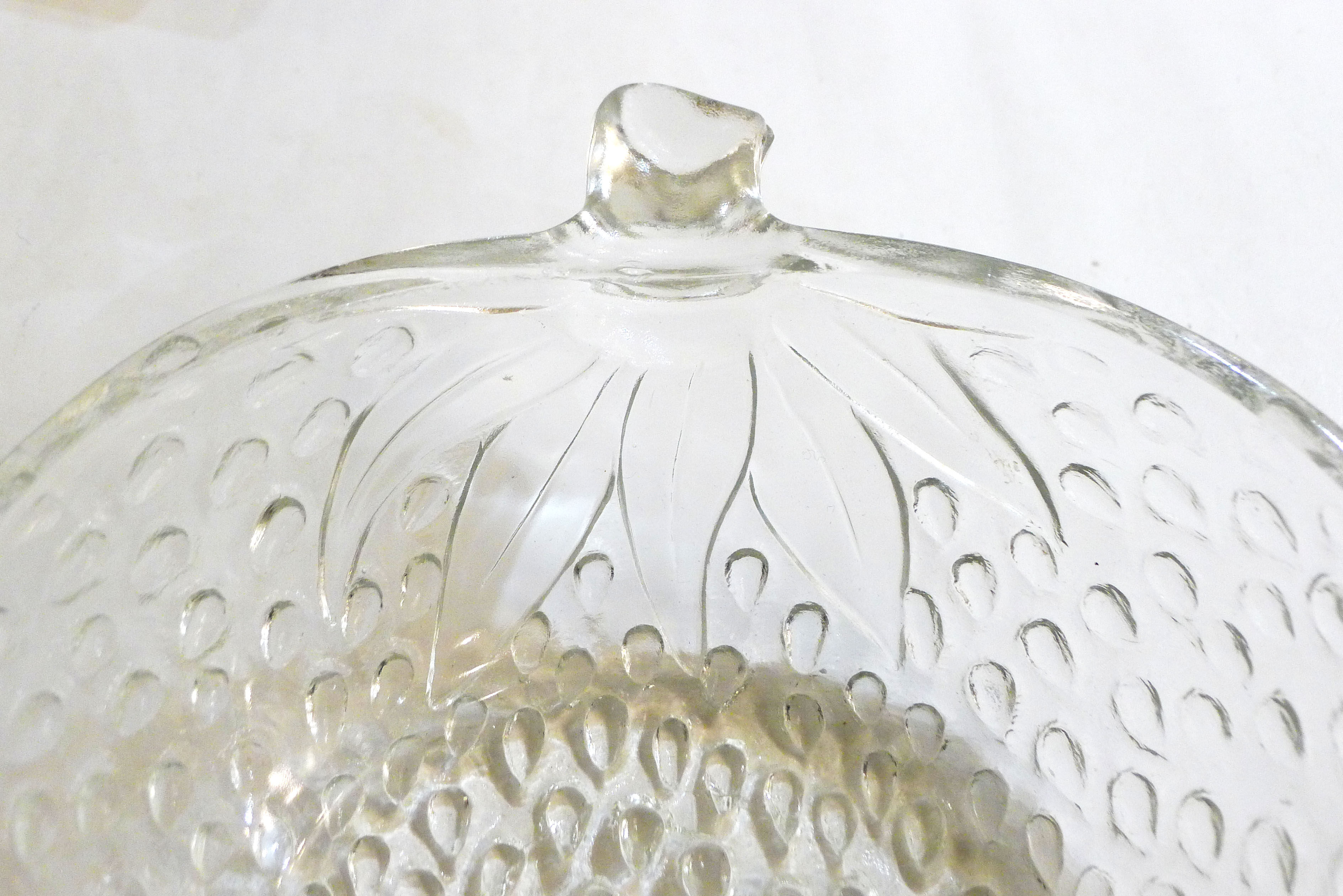 Strawberry salad in colorless glass