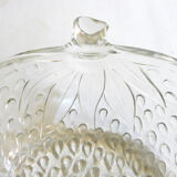 Strawberry salad in colorless glass