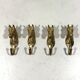 Brass horses coat hooks 1960’s, set of 4