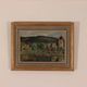 Original Swedish Oil on Panel – “Rural Village” by Astrid J – Vintage
