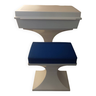 Prisunic dressing table and stool
