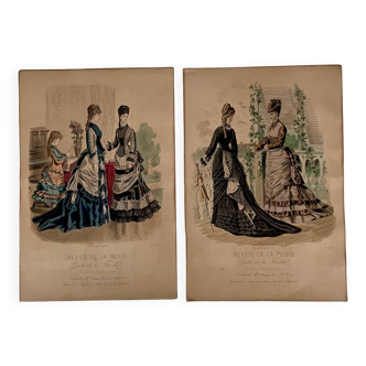 2 old “fashion magazine” engravings