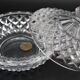 Vintage diamond Arques crystal sugar bowl