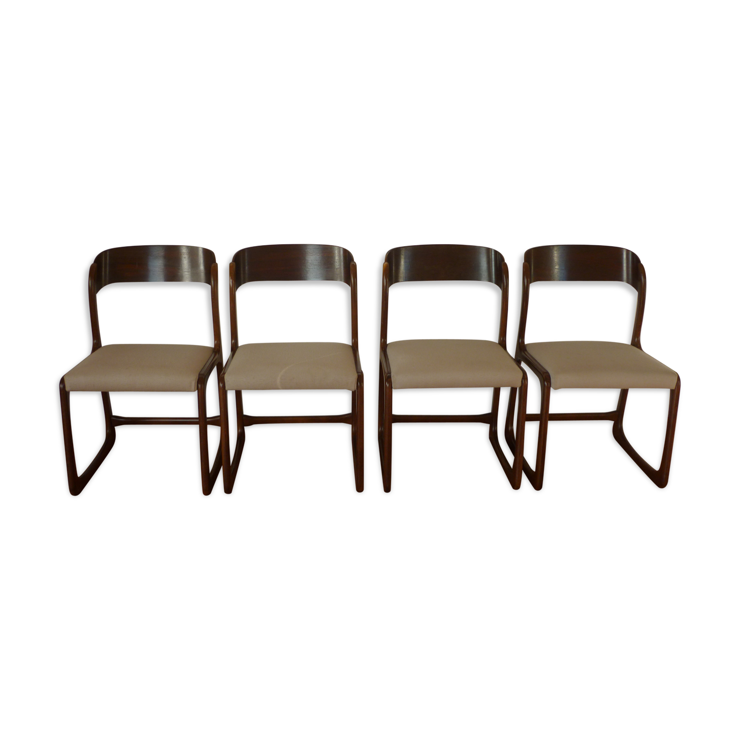 Set of 4 chairs sled Baumann