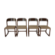 Suite de 4 chaises traineau Baumann
