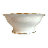 ULIM salad bowl in white and gold Limoges porcelain