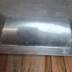 Vintage hammered aluminium tray with wooden handles – Art Deco / modernist style