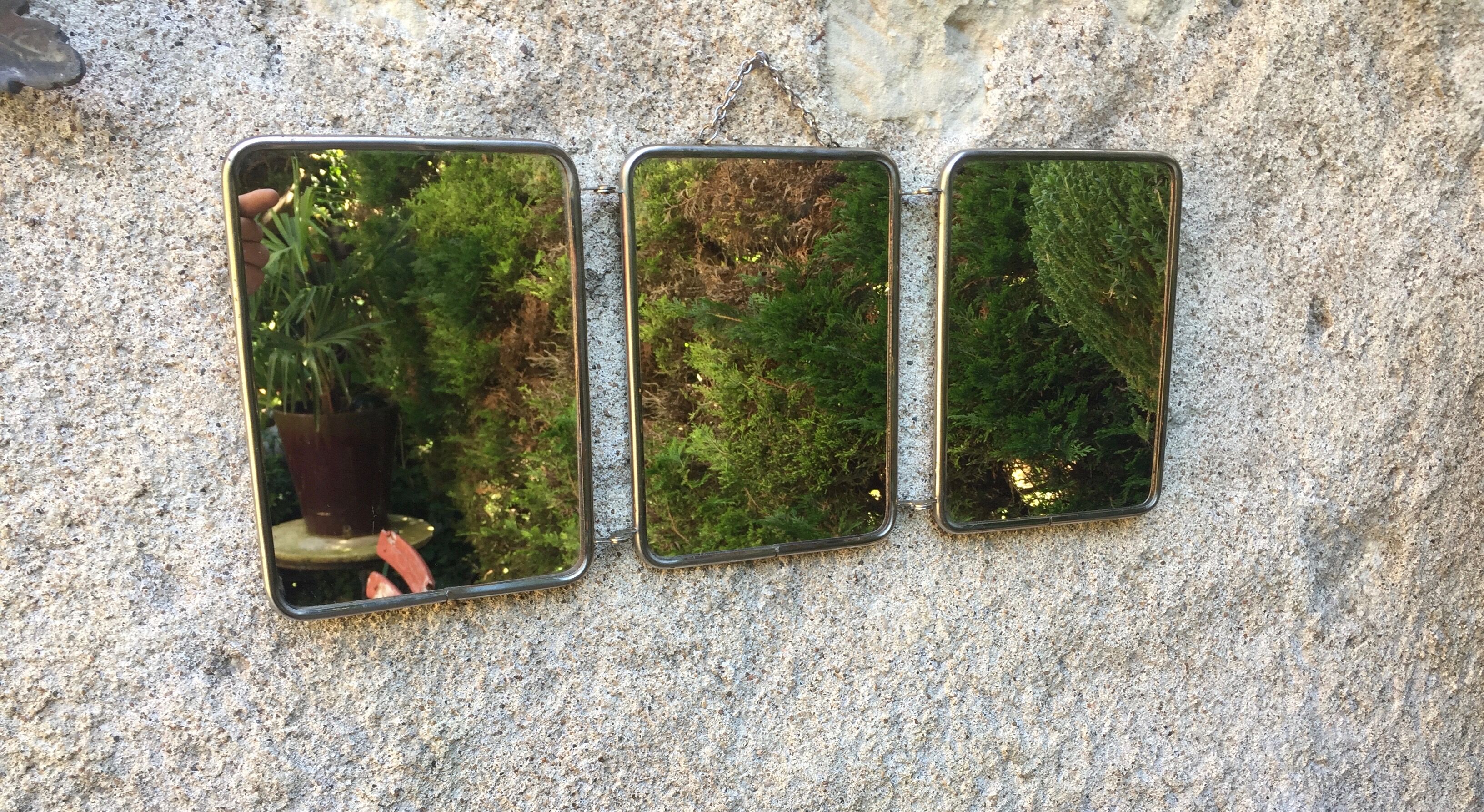 Barber triptych mirror 49 x 20 cm