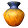 Small glass paste vase with marmorean patterns