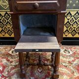 Henri II bedside table in walnut