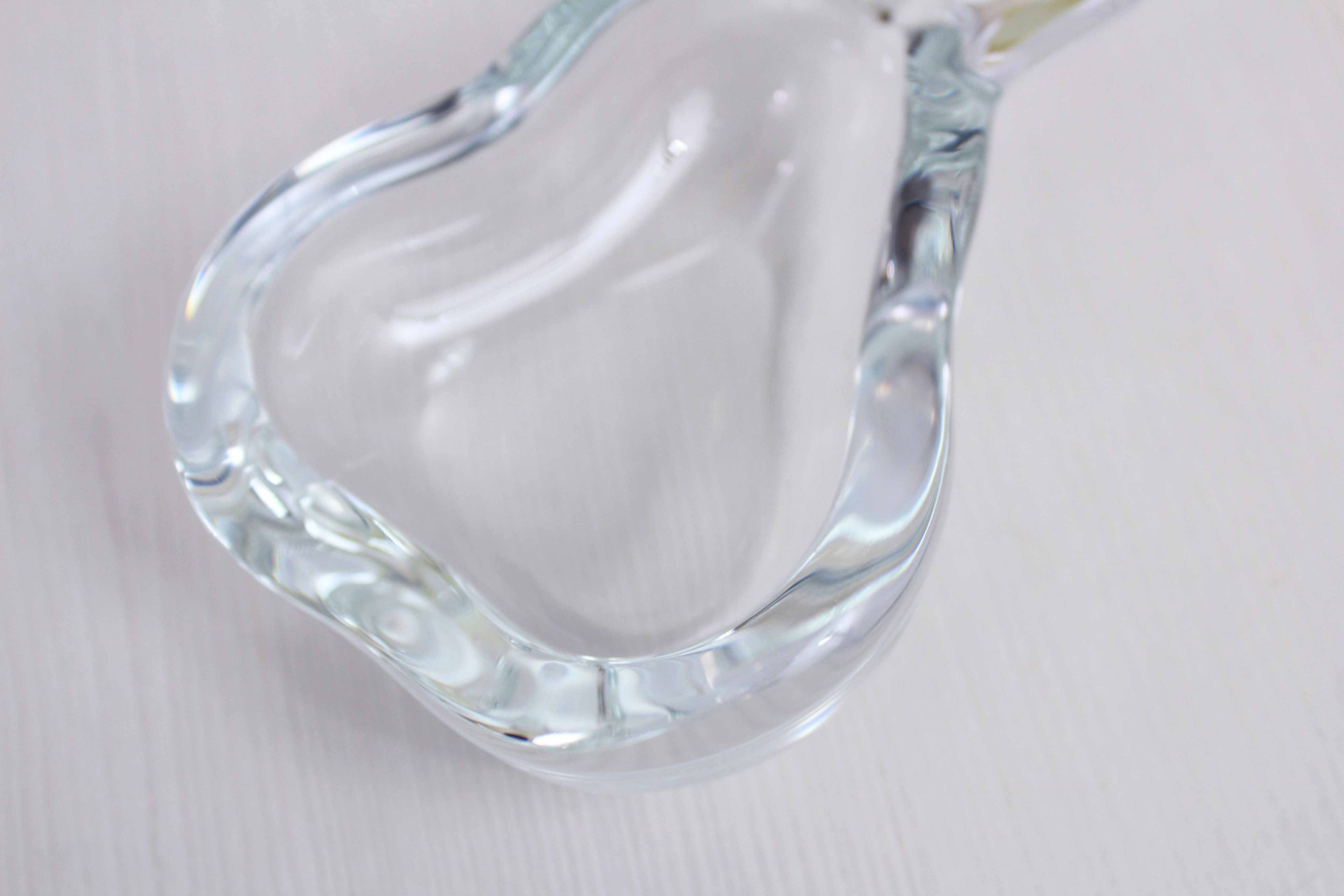 Empty crystal pear pocket ashtray