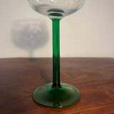 Verre à pied bas Rhin vin verre ciselé DLG baccarat