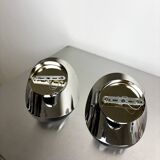 Paire de lampes murales "Folio", style spatial, métal chromé, Italie, 1970