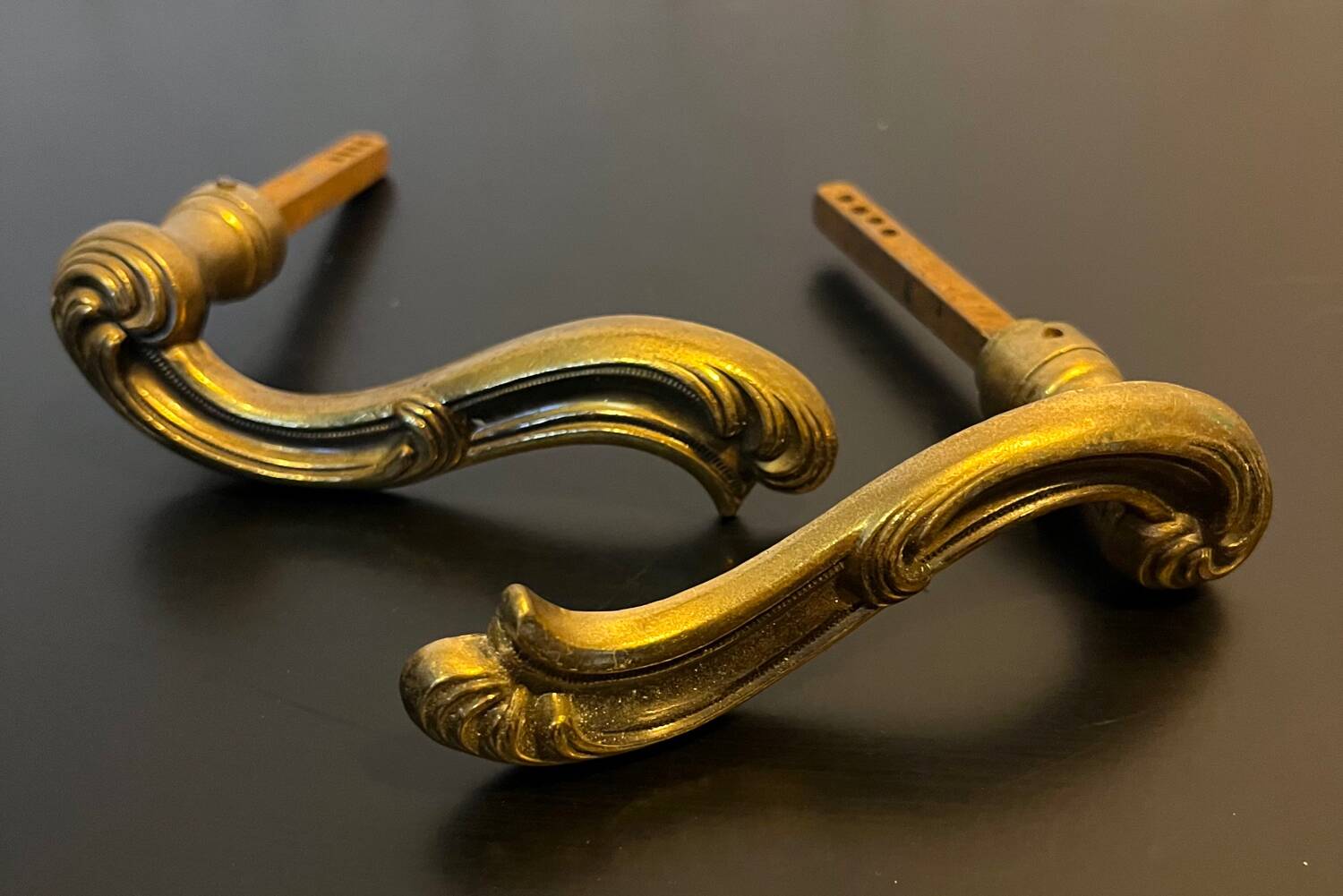 Poignée de porte en laiton