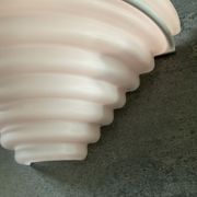 Pair of vintage frosted glass wall lamps 70s-80s