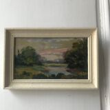 Huile paysage ancienne