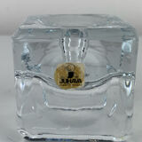 Juhava "ice cube" glass candlestick, vintage