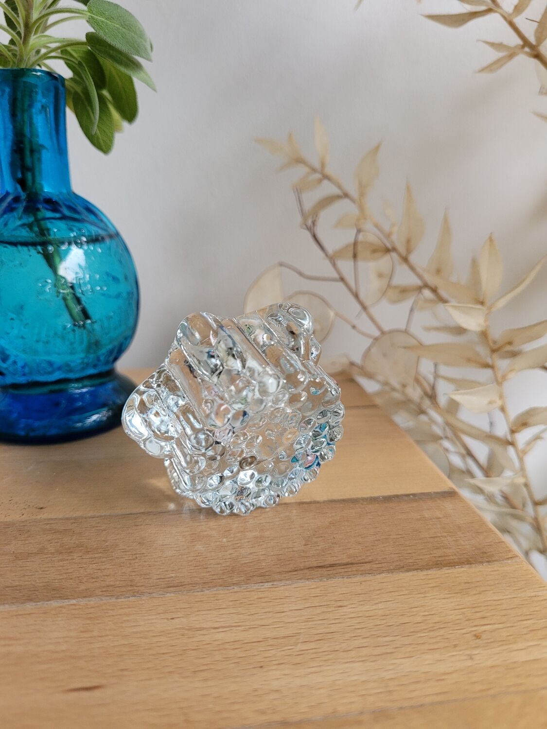 Star glass candle holder