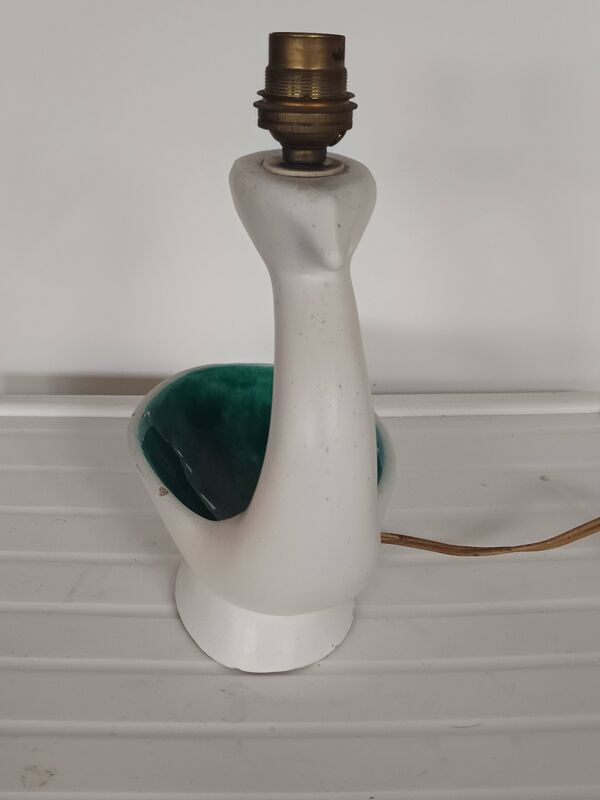 lampe céramique Vallauris vintage zoomorphe années 50/60 – signée Valparil