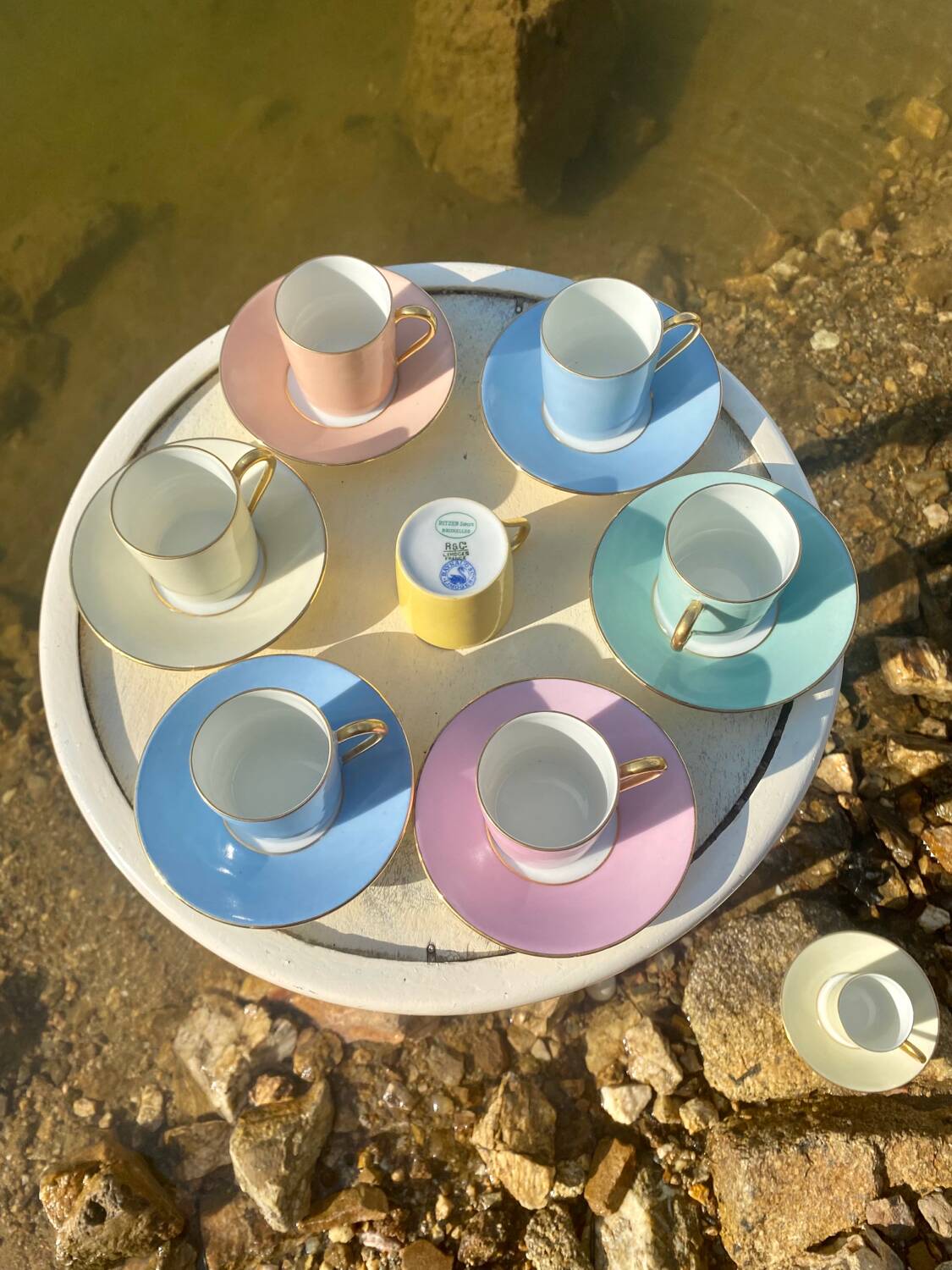 Raynaud et Co multicolor coffee cup set