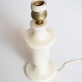 White alabaster lamp base