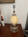 Silver-plated metal and ostrich egg lamp base, late 20th century