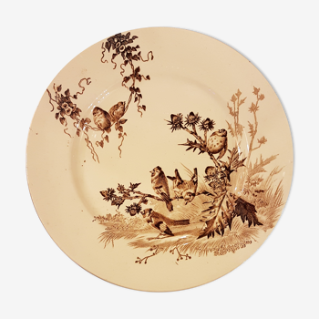 Birds earthenware plate