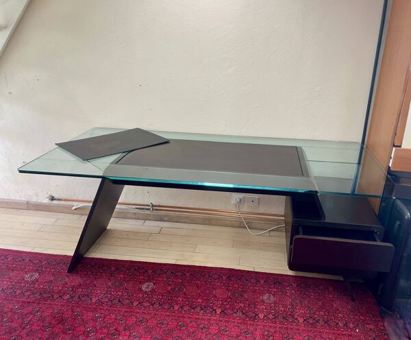 Bureau direction Verre et Bois Roche Bobois