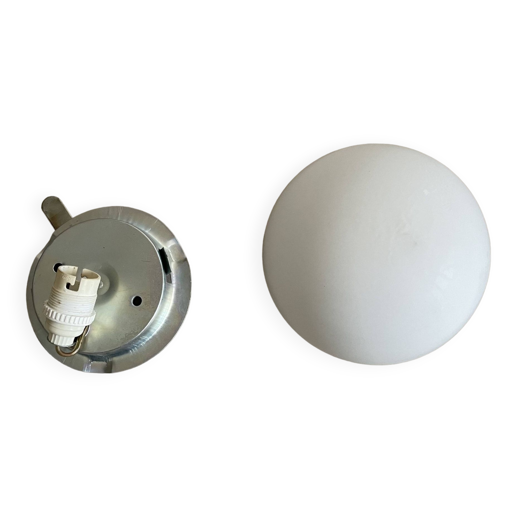 Small opaline wall or ceiling light D15cm