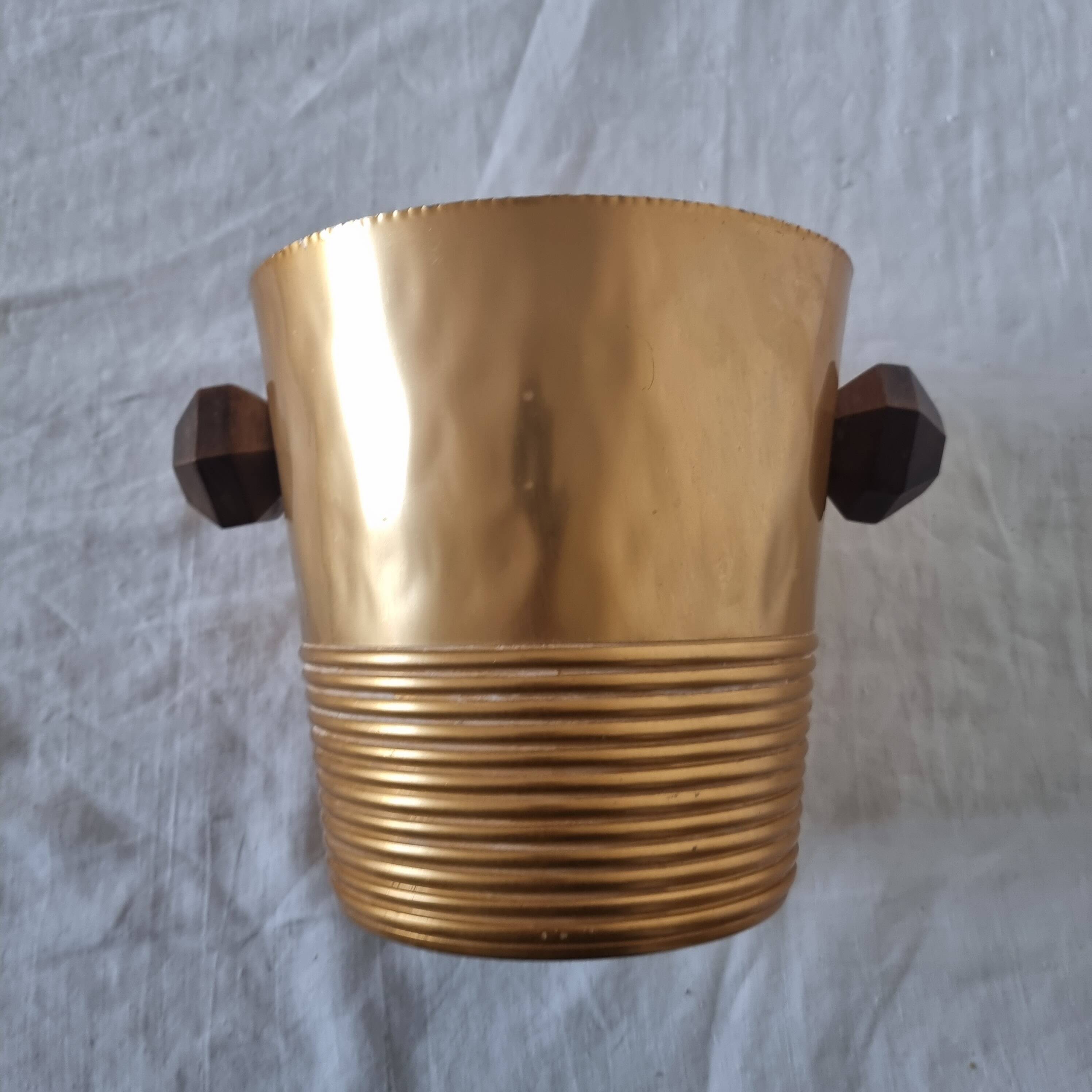 Champagne bucket or art deco champagne bucket 1930 gilded wood