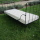 Wrought iron bed with mattress