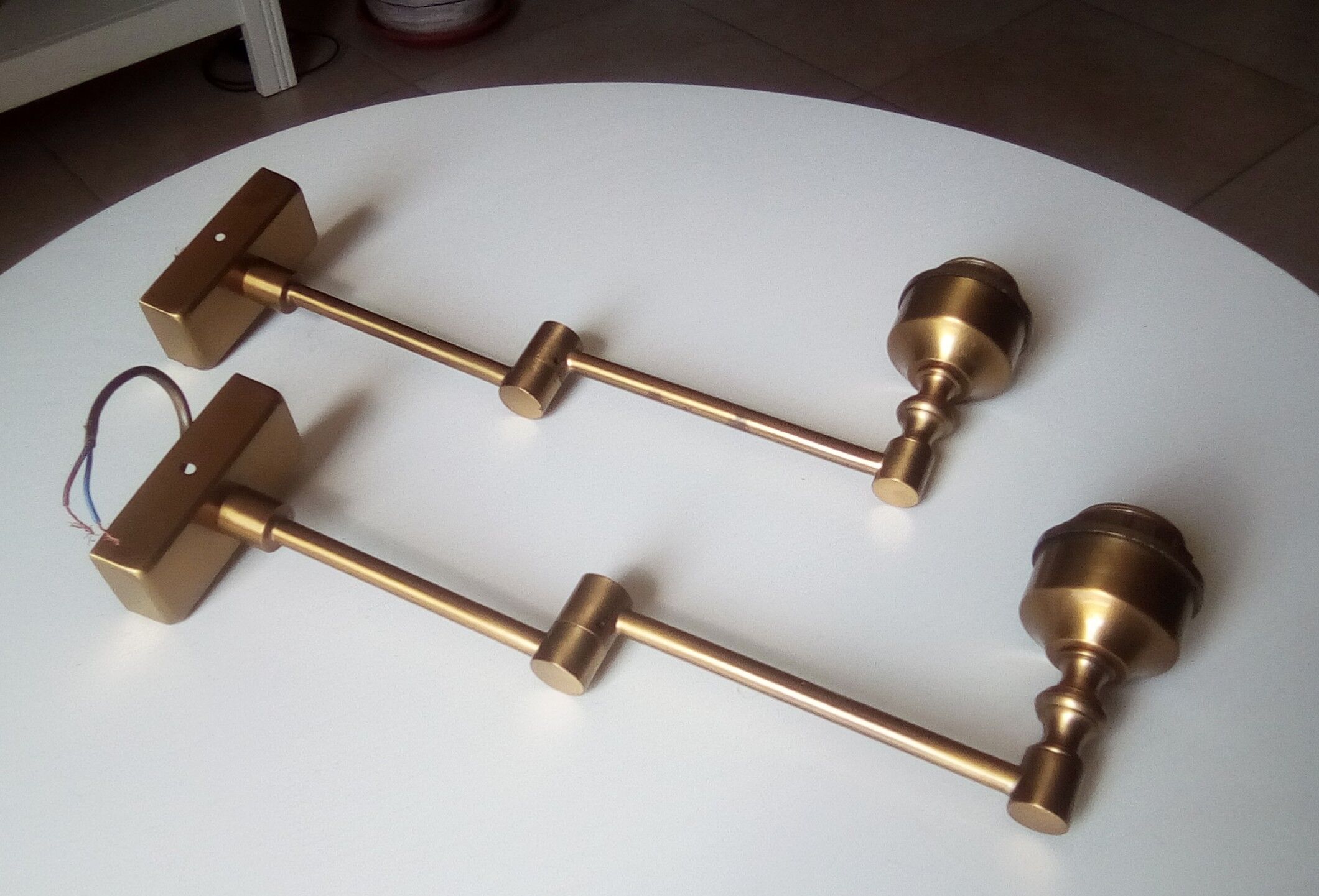 Pair of brass sconces 60/70s