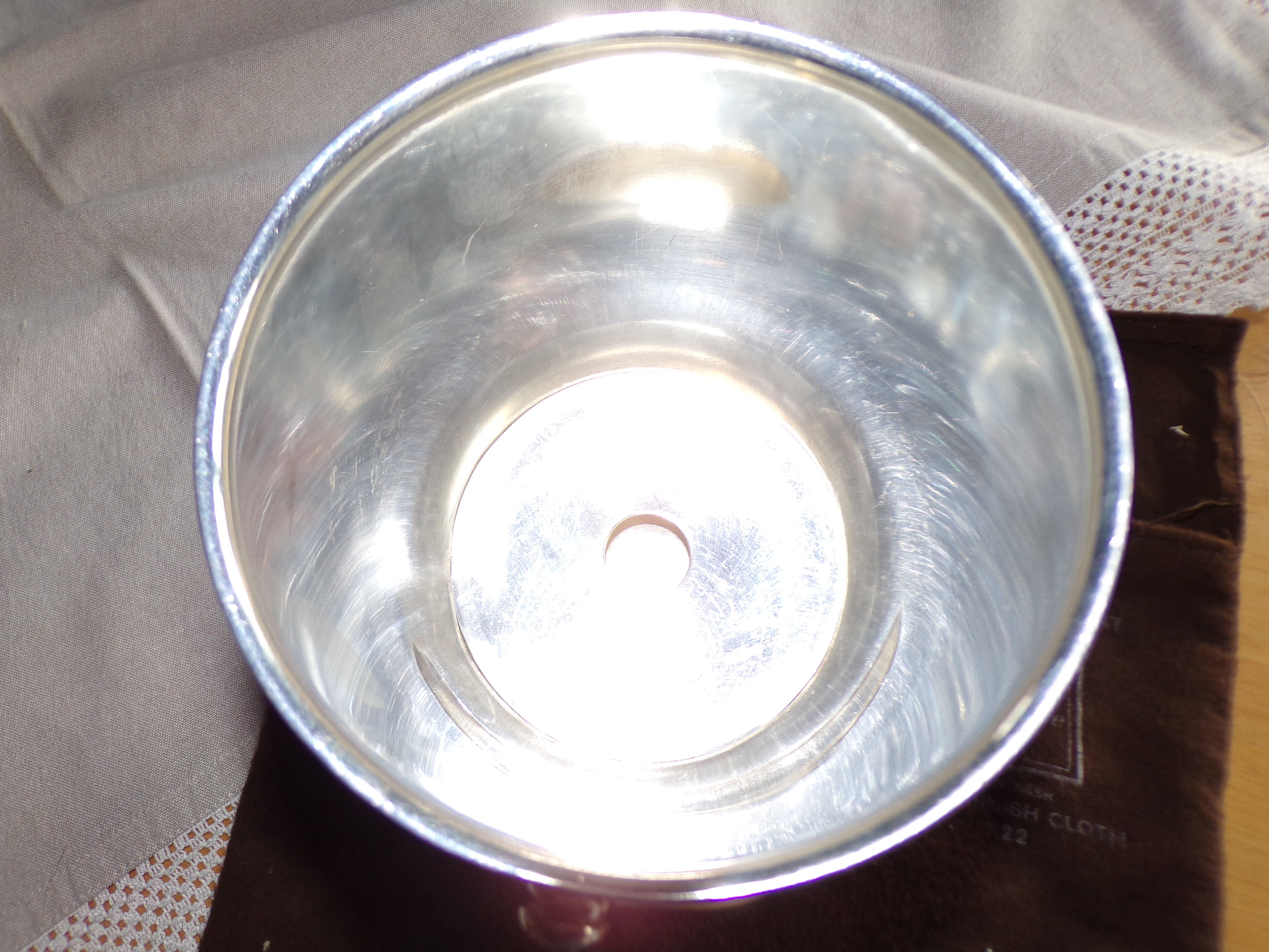 Silver metal ice bucket Christofle Gallia